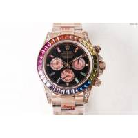 勞力士手錶 Rolex全新彩虹圈迪通拿Daytona 緞紋字面 Rolex高端男士腕表  hds1051