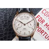IWC手錶 V2升級版 萬國lW52850 葡萄牙萬年曆腕表系列 萬國表高端機械男表  hds1436