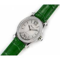 Chopard手錶 蕭邦快樂鑽系列 橢圓型機械6T28新款 蕭邦時尚女表 蕭邦機械女士腕表  hds1841