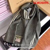 BURBERRY巴寶莉2018最新款 真絲羊絨雙色人字紋圍巾 男女同款 LLWJ6095