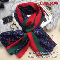 GUCCI古馳 經典真絲系列 經典元素條紋真絲圍巾 LLWJ6105