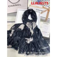 CHANEL香奈兒 2018專櫃最新款 名媛風格印花羊絨圍巾 CH016 LLWJ6175