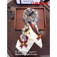 GUCCI古馳官網同步 爆新品斜紋真絲圍巾披肩 2YSG6098 LLWJ6249