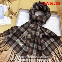 BURBERRY巴寶莉 秋冬爆款 格紋馬標刺繡羊毛圍巾 LLWJ6255