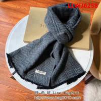 BURBERRY巴寶莉 歐洲原單真皮LOGO標男士羊絨圍巾 LLWJ6258