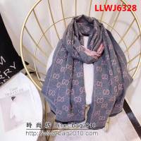 GUCCI古馳 冬季新款雙面雙色羊絨混紡圍巾 可做披肩 yg015 LLWJ6328
