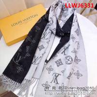 路易威登LV冬季新款 雙面雙色羊毛混紡圍巾 可以做披肩 LLWJ6331