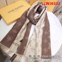 路易威登LV冬季新款 雙面雙色羊毛混紡圍巾 可以做披肩 LLWJ6332