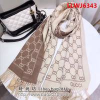 GUCCI古馳 冬季新款雙面雙色包芯紗圍巾 可做披肩 g020 LLWJ6343