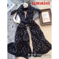 路易威登LV熱賣款經典真絲系列 經典老花四葉草桑蠶絲絲巾 LLWJ6345