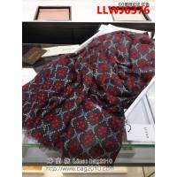 GUCCI古馳高端品質 2018新款 GG菱格花紋羊絨圍巾 LLWJ6376
