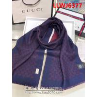 GUCCI古馳 2018專櫃最新款絲羊毛圍巾 男女同款 G117 LLWJ6377
