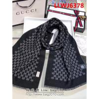 GUCCI古馳 2018專櫃最新款絲羊毛圍巾 男女同款 G117 LLWJ6378