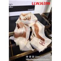 CHANEL香奈兒爆款 blingbling香家名媛風格雙C刺繡圍巾 2514 LLWJ6399