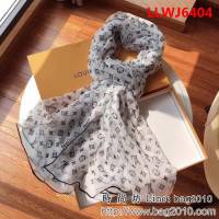 路易威登LV經典款 真絲順羽monogram圖案絲巾 LLWJ6404