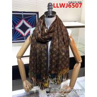 路易威登LV2018新款邊緣紋飾百搭純羊絨長巾 LLWJ6507