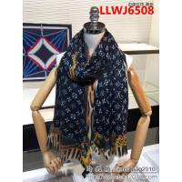 路易威登LV2018新款邊緣紋飾百搭純羊絨長巾 LLWJ6508