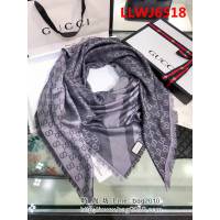 GUCCI古馳頂級原單 經典斜紋雙色羊絨方巾 G023 LLWJ6518