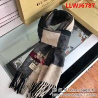 BURBERRY巴寶莉頂級高端貨 2017最新經典款羊絨圍巾 男女通用款 LLWJ6787