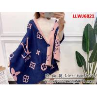 路易威登LV冬季新款雙面雙色圍巾 可做披肩 LLWJ6821