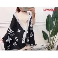 路易威登LV冬季新款雙面雙色圍巾 可做披肩 LLWJ6822