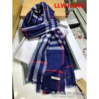BURBERRY巴寶莉經典格 鑽石紋羊毛圍巾  LLWJ6840