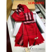 BURBERRY巴寶莉經典格 鑽石紋羊毛圍巾  LLWJ6841