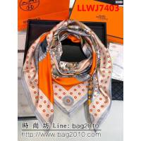 HERMES愛馬仕2108最新款 專櫃同步經典斜紋真絲大方巾 H093 LLWJ7403