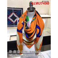 HERMES愛馬仕限量款 專櫃限量色絲羊絨圍巾 LLWJ7490