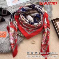 HERMES愛馬仕經典款 2018專櫃新品真絲緞面燙金大方巾 LLWJ7707