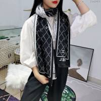 CHANEL圍巾 管道貨 香奈兒雙面女圍巾 香奈兒大牌羊絨圍巾  llwj6409