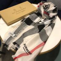 Burberry圍巾 正裝系列 巴寶莉進口絲羊絨格子長圍巾  llwj6471