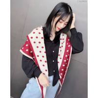 CHANEL圍巾 香奈兒爆款小香圓點菱形巾 CHANEL針織雙面雙色菱形圍巾 披肩  llwj6645