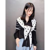 CHANEL圍巾 香奈兒爆款小香圓點菱形巾 CHANEL針織雙面雙色菱形圍巾 披肩  llwj6647