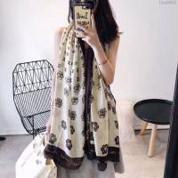 CHANEL圍巾 香奈兒春款系列爆款絲巾 經典時尚 CHANEL女長絲巾  llwj6652