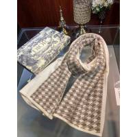 Dior圍巾 千鳥格秋冬必備時尚元素單品 迪奧羊絨交織女圍巾  llwj6731
