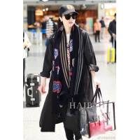 CHANEL圍巾 秋冬新款 條紋品牌徽章 香奈兒頂級純山羊絨女圍巾  llwj6744