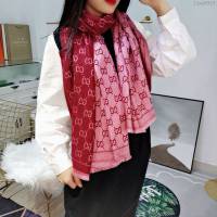 GUCCI圍巾 2019年度最新款 古馳雙G圖案羊絨混紡長款圍巾  llwj6916