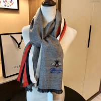 GUCCI圍巾 古馳小蜜蜂羊男女同款圍巾 2019巴黎時裝展商務男女士通用羊絨圍巾  llwj6981
