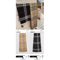Burberry新款金屬感專屬標誌格紋圍巾 羊毛和絲質混紡 巴寶莉2021新款圍巾  mmj1033