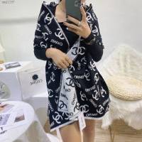 CHANEL專櫃2021新款女士字母圍巾 香奈兒簡單百搭羊絨小香圍巾  mmj1297