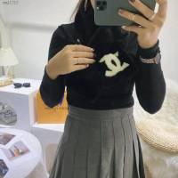 CHANEL專櫃新款網紅爆款系列女士圍巾 香奈兒毛毛領圍脖水貂毛皮草秋冬新款水貂毛圍巾  mmj1315