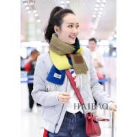 loewe女士圍巾 羅意威2021款拼色羊絨長巾  mmj1419