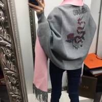 Gucci經典羊絨圍巾 古馳羊毛進口包芯紗女士披肩 古琦冬季新款披肩  mmj1444
