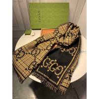 Gucci秋冬新款長巾 古馳主打系列女士圍巾 古琦GG時髦復古雙面羊毛圍巾  mmj1468