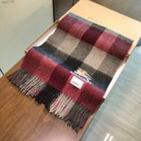 Burberry男士格子羊絨圍巾 巴寶莉2021專櫃新款羊絨圍巾  mmj1505