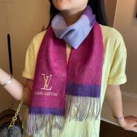Louis Vuitton圍巾 路易威登海外專櫃最新男士女士情侶羊絨圍巾 LV高品質進口羊絨圍巾  mmj1506