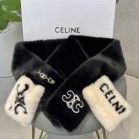 Celine賽琳2021秋冬百搭圍脖 賽琳拼色纖維毛皮草  mmj1604