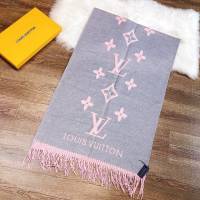 Louis Vuitton女士圍巾 路易威登經典四葉草圖案圍巾 LV高端兔絨圍巾披肩  mmj1651