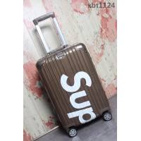 潮牌Suprmem聯名rimowa日默瓦 專櫃雙排萬向靜音飛機輪 航空7系鋁合金 拉箱/拉杆箱 20寸登機箱  xbt1124